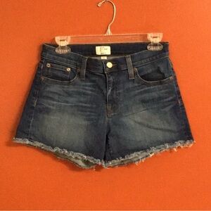 EUC J. CREW Jean Shorts Frayed Denim Shorts Cutoffs 27